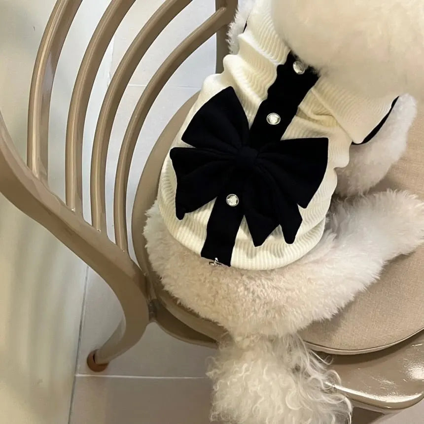 Spring New Cute Bow Yarn Dress Couple Dress Bow Dress Teddy Dog Clothes Pet Cats Dog Vest Cooling Vest for Dog