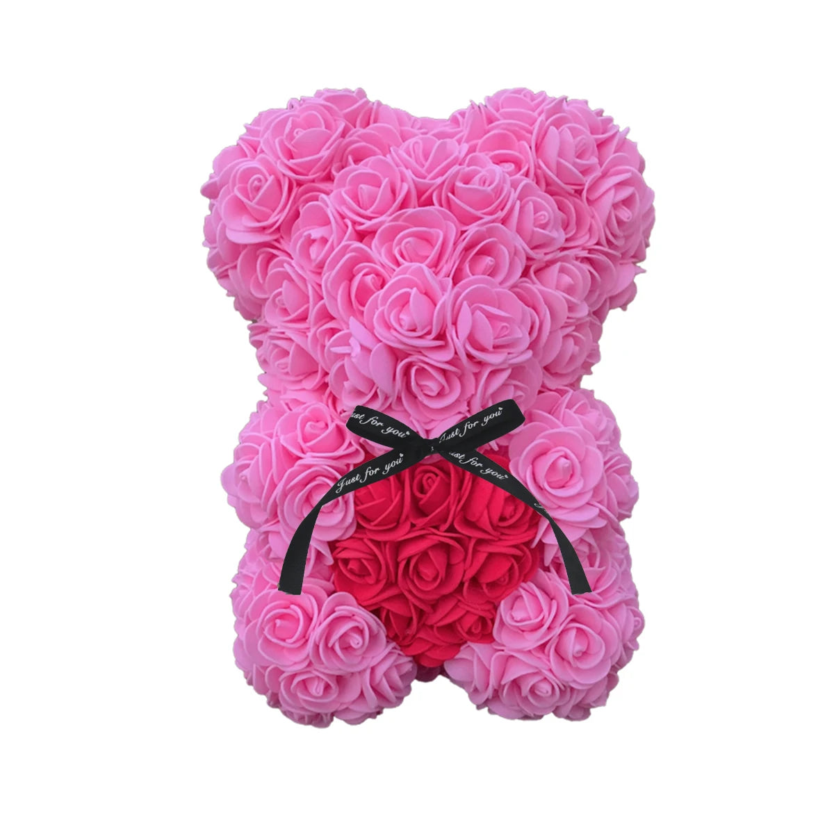 25cm Rose Teddy Bears Hearth Artificial Flower Bear For Women Valentine's Wedding Birthday Christmas Gifts