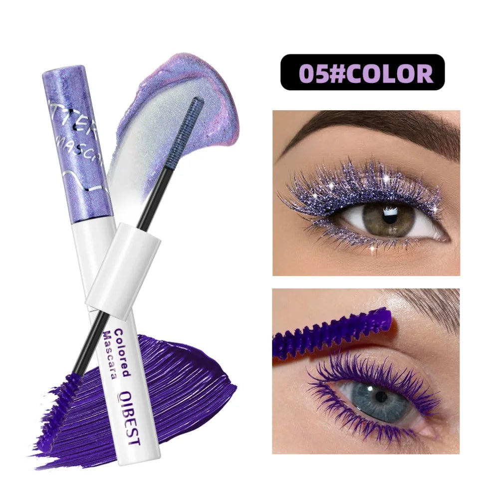 Double Head 2 IN 1 Mascara Silk Fiber Lash Mascara Volume Waterproof Lasting Non-Smudging Thick Thin Curling Mascara Eyes Makeup CB DROPSHIPPING