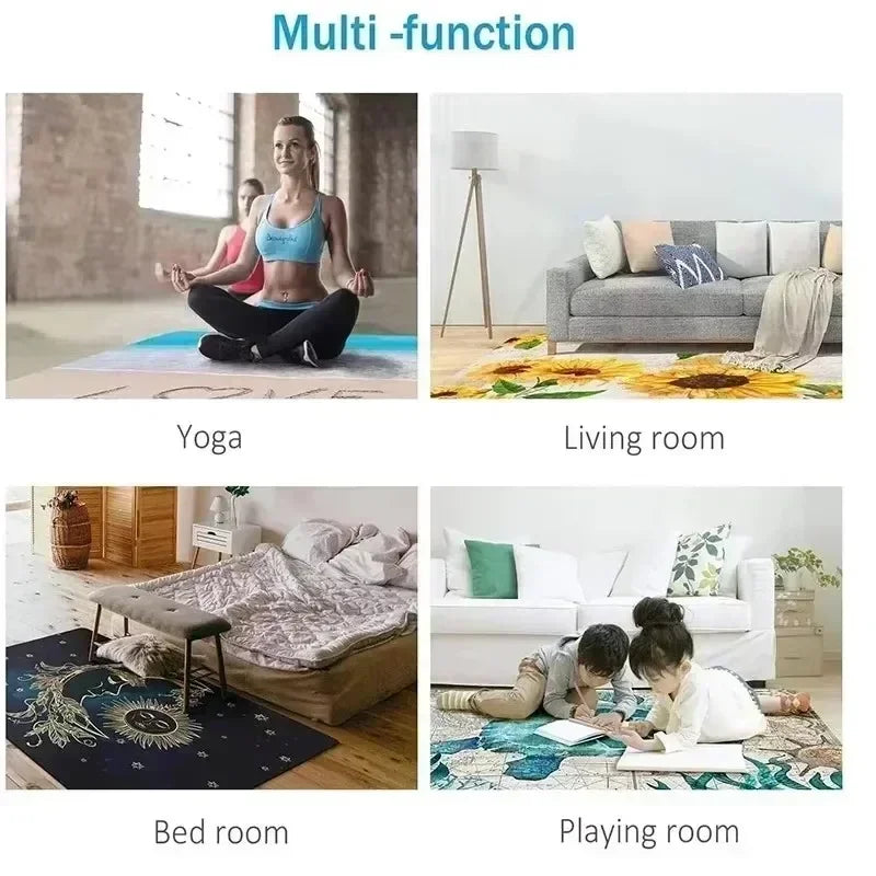 European Luxury Living Room Decoration Carpets Gorgeous Bedroom Sofa Side Large Area Rugs Cloakroom Non-slip Floor Mats Washable