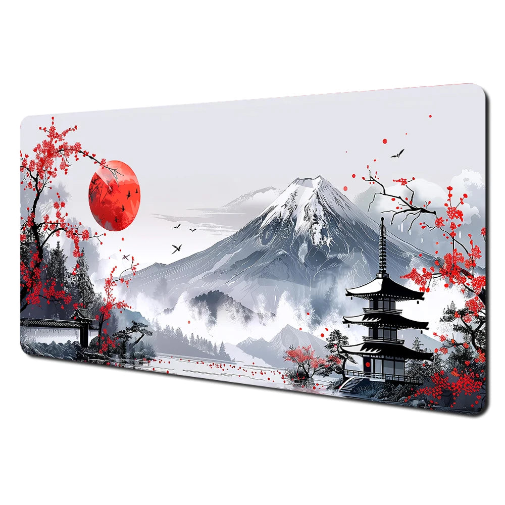 Red and Black Art Landscapes Large Mouse Pad Anti-Slip Durable Desk Mat Offices Accessories Keyboard Mouse Mat Tapis De Bureau CB DROPSHIPPING