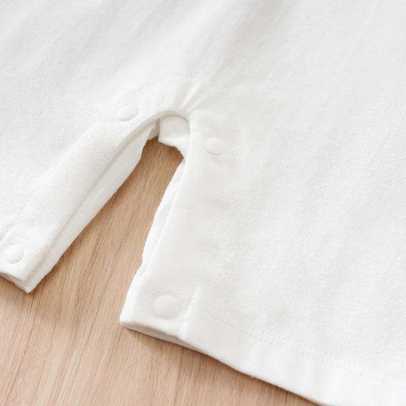 Newborn Baby Clothes Middle Eastern traditional ethnic style Islamic cotton Ramadan White summer short sleeved baby jumpsuit CB DROPSHIPPING