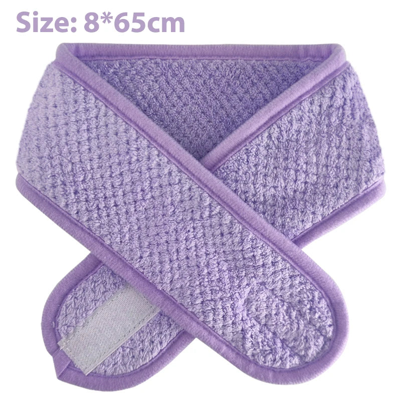 Adjustable Makeup Headband Soft Fleece Face Wash Towel Bath Spa Facial Hairband Skincare Beauty Head Wrap Accessory CB DROPSHIPPING