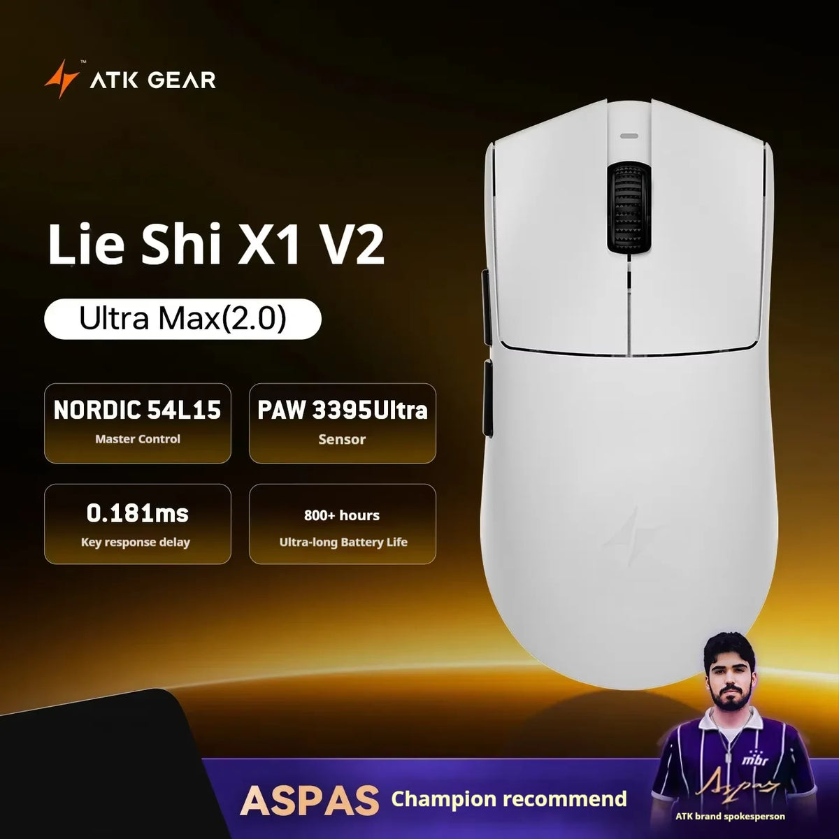 The New Vxe Mad R/R Major Gaming E-Sports Mouse Paw3395/3950 Dual-Mode Nonporous Lightweight Ergonomic Standard 8k CB DROPSHIPPING