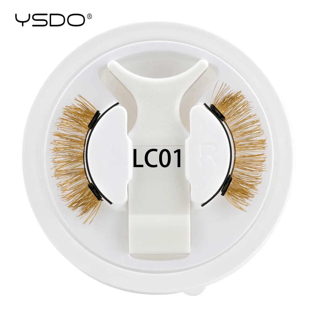 YSDO Colored Magnetic Eyelashes Natural Faux 3D Mink Lashes Reusable Makeup Party Cosplay Shiny Colorful Magnet False Lashes