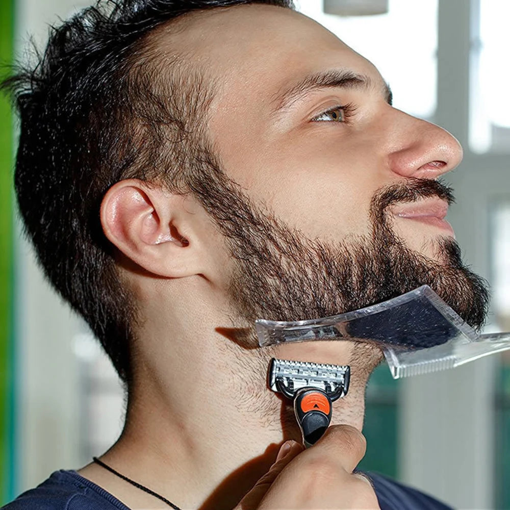 Beard Comb Sideburns Styling Comb Ribbon Brush Trimming Template Beard Styling Comb Makeup Comb Use With Beard Trimmer Or Razor CB DROPSHIPPING