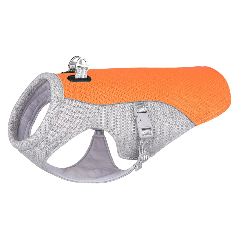 New Ice Cooling Dog Vest Summer Mesh Clothes for Small Medium Large Dogs Outdoor Pet Cool Down Jackets Breathable Dog Harness