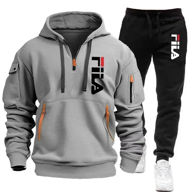 Men's hoodie set, a two-piece set of comfortable and fashionable top and casual sport pants CB DROPSHIPPING