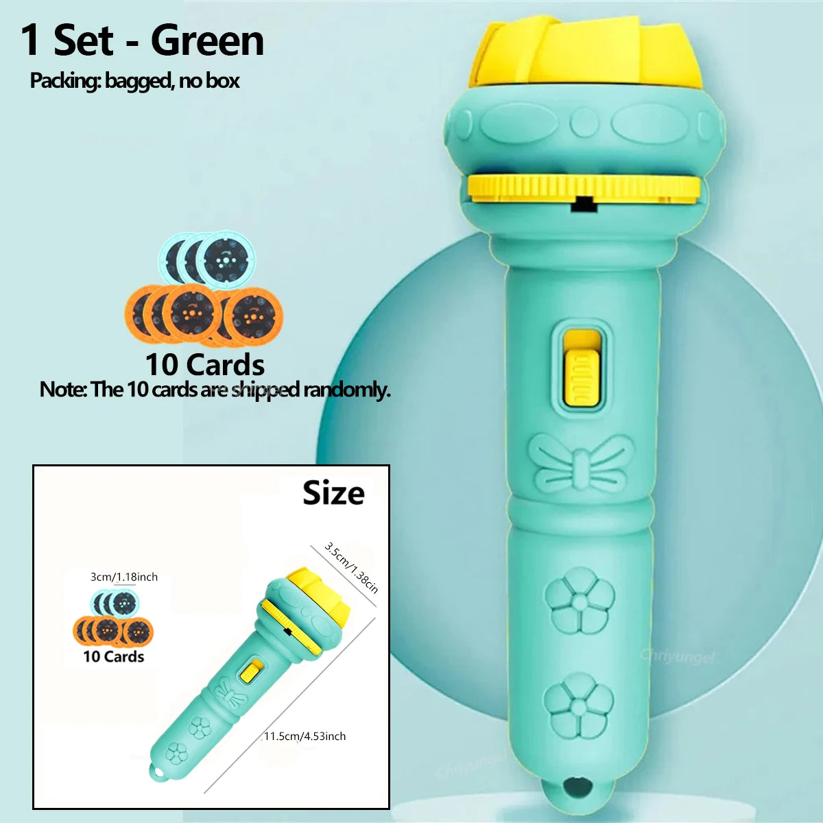 10 Cards Cartoon Projection Flashlight 80 Patterns Creative Children Flashlight Toy Projector Baby Toys Bedtime Story Book Toy CB DROPSHIPPING