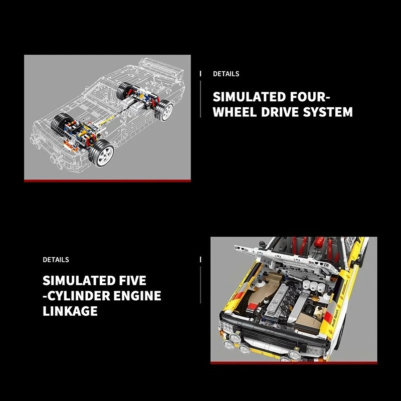 3887pcs Sport Quattro S1 Group B 1984 Building Blocks Technical Speed Racing Vehicle Cars Model Bricks Toys for Kids Adult Gifts