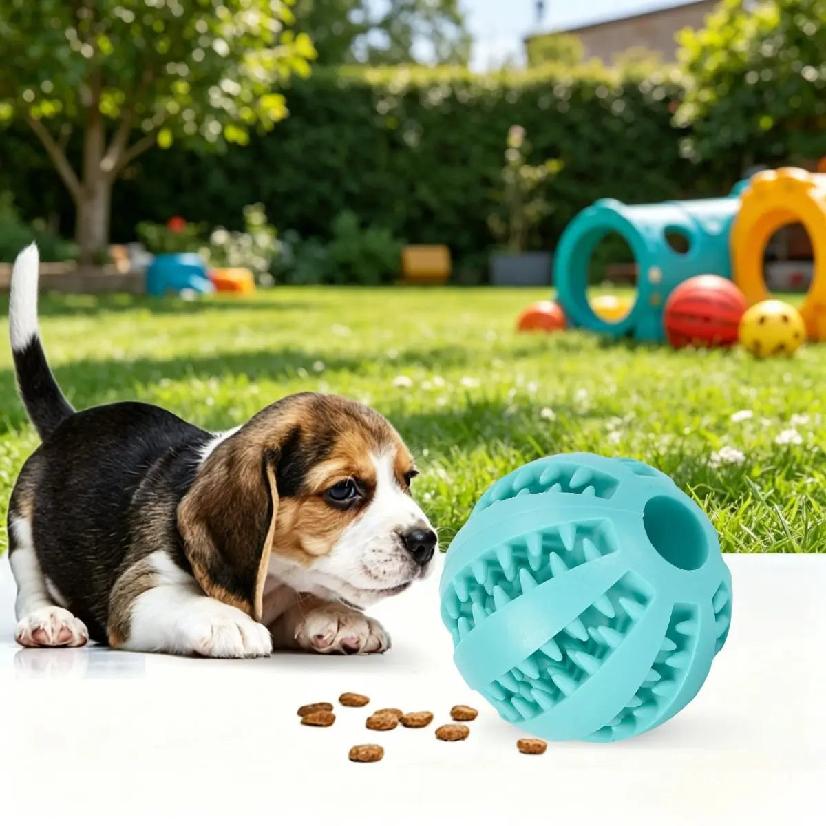 Dog Toy Ball Bite Resistant Teething Toys Balls for Small/Medium/Large Dog and Puppy Cat Dog Pet Food Treat Feeder Chew Tooth CB DROPSHIPPING
