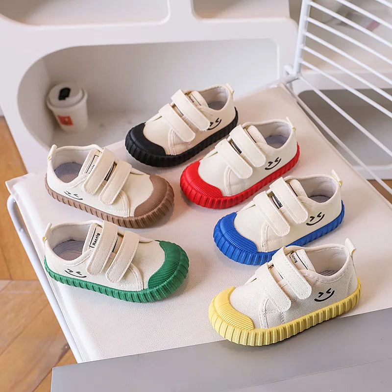 Children Canvas Shoe Candy Color Korean Style Kids Casual Shoes Toddler Girl Boy Breathable Soft Sole Board Shoes Tenis Infantil CB DROPSHIPPING