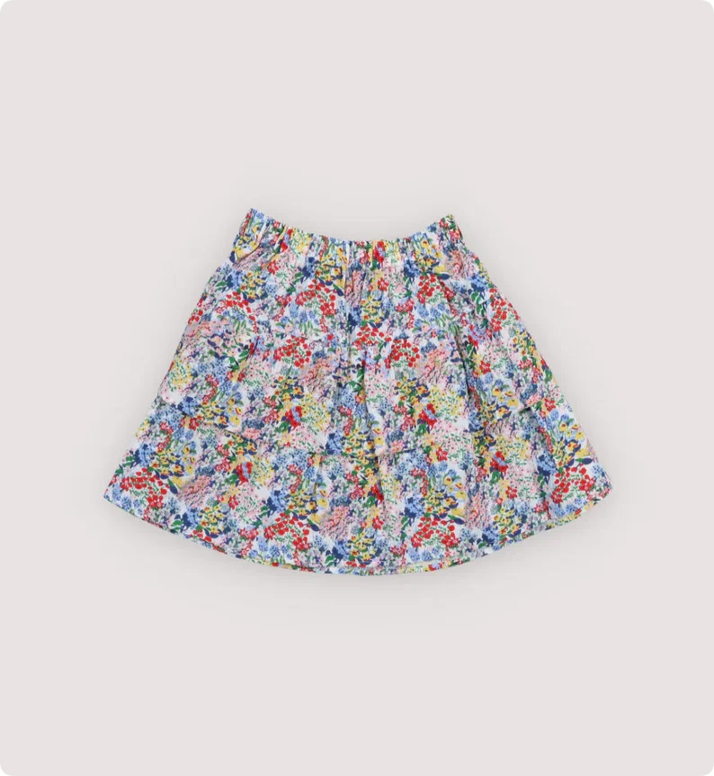 Baby Rompers Jumpers 2026 Summer Verbena Print Girl Dress Short Sleeve Tee and Short Set Sisters Skirt Clothing CB DROPSHIPPING