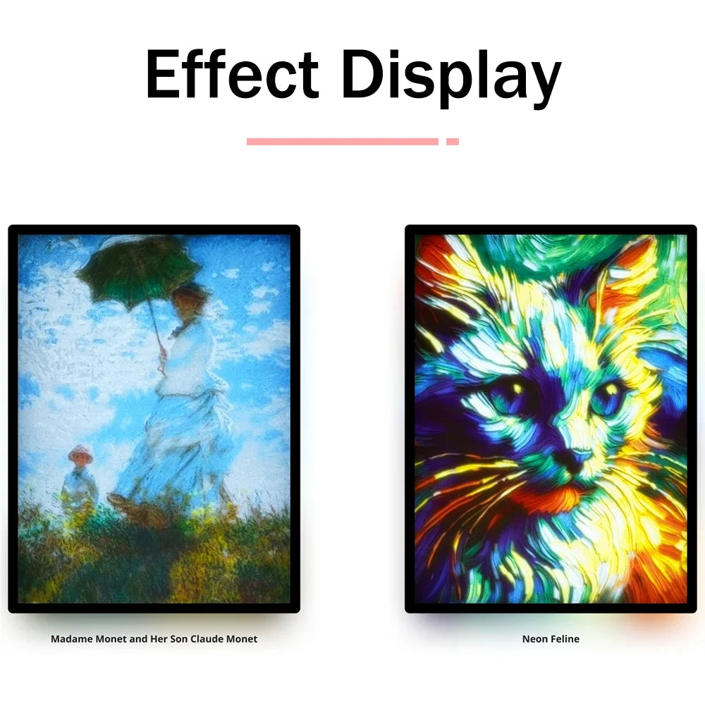 For Bambu Lab Lithophane Led Panel CMYK LED Backlight Board PLA Basic CMYK Lithophane Bundle 3D Printing Lithophane Photo CB DROPSHIPPING