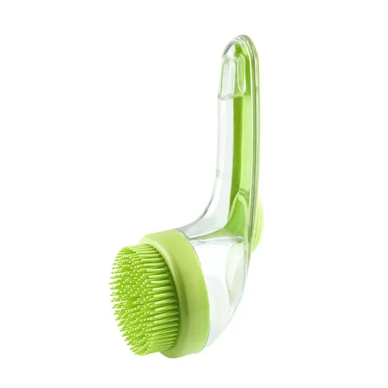 Cat Dog Bathing Brush Pet Massage Brush Shampoo Dispenser Soft Silicone Rubber Bristle for Dogs and Cats Shower Grooming Tool