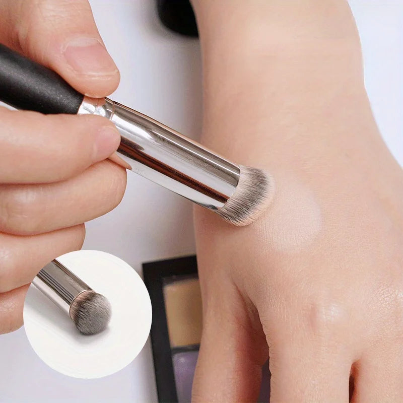 1pc Concealer Brush, Premium Nose Contour Kabuki Blusher Brushes, Flawless Under Eye Dense Face Makeup Brush for Blending Liquid CB DROPSHIPPING