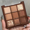9 Color Chocolate Eyeshadow Palette Matte Pearlescent Glitter Glitter Earth Eyeshadow Makeup