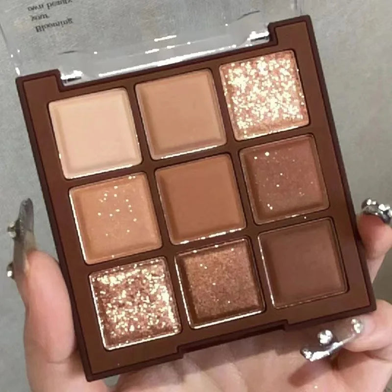 9 Color Chocolate Eyeshadow Palette Matte Pearlescent Glitter Glitter Earth Eyeshadow Makeup CB DROPSHIPPING