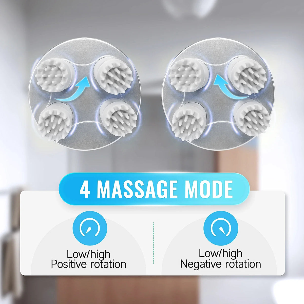 Electric Head Scalp Massager Body Massage Neck Deep Tissue 4 Kneading for Hair Growth Wireless Stress Relax and Cat Pet Claw CB DROPSHIPPING
