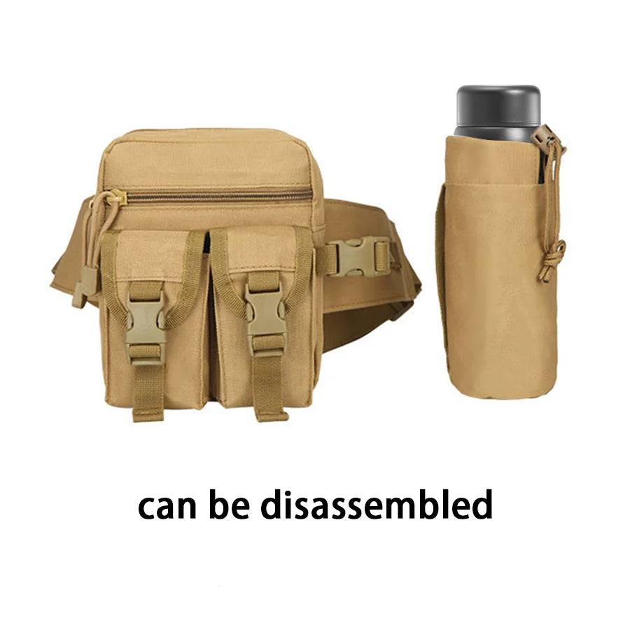 Multi-sport water bottle waist bag is detachable and suitable for outdoor sports such as mountaineering, camping, and hiking CB DROPSHIPPING