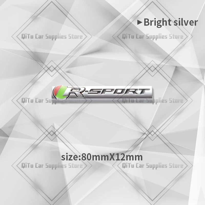Zinc Alloy S R Sport Badge Car Body Trunk Emblem 3D Grille Sticker For F-Type F-Pace S-Type XFR XE XF XJ XK XJR XFR XEL XJS XJ6 CB DROPSHIPPING