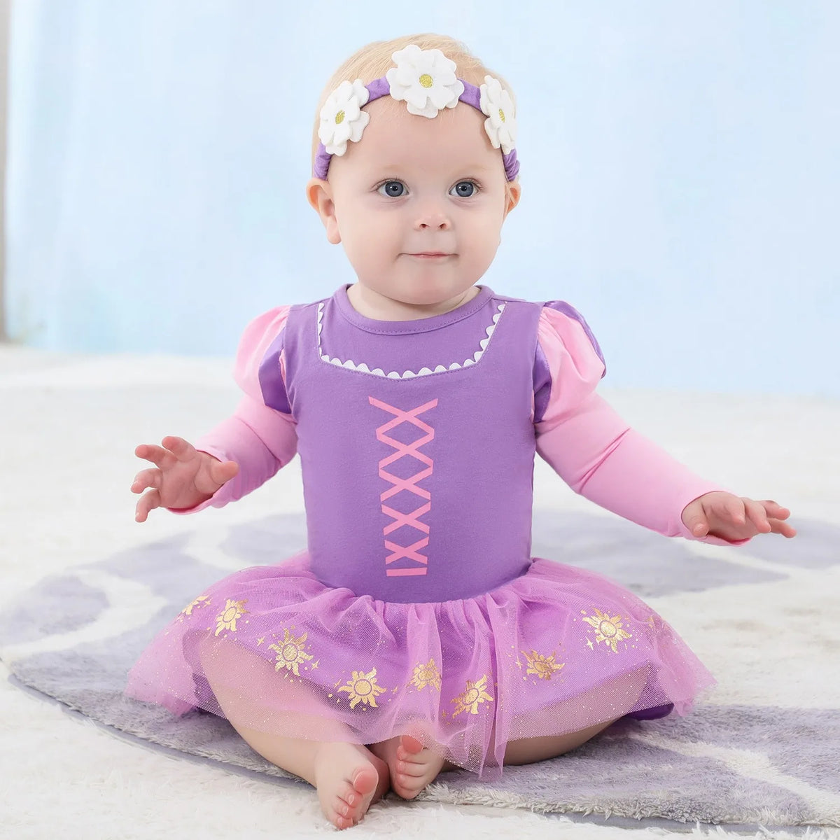 Baby Girls Costumes Kid Romper Tutu Dress with Headband Infant Baby Girl Princess Alice Clothes Aurora Belle Dress Party Costume CB DROPSHIPPING