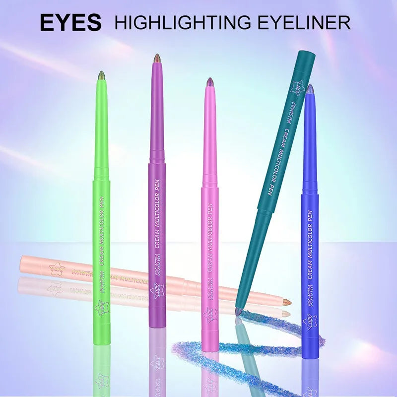 Pearlescent Aurora Purple Eyeliner Pen Chameleon Metallic Eye Liner Shiny Eyeshadow Lying Silkworm Green Blue Makeup Pigment CB DROPSHIPPING