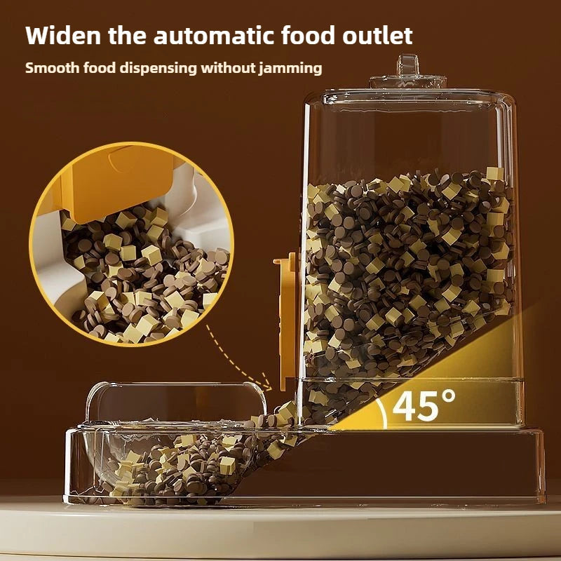 Cat Automatic Feeder Cat Dog Feeding and Water Fountain Drinker Cats Watering Supplies Food Storage Dispenser Pet Accessories
