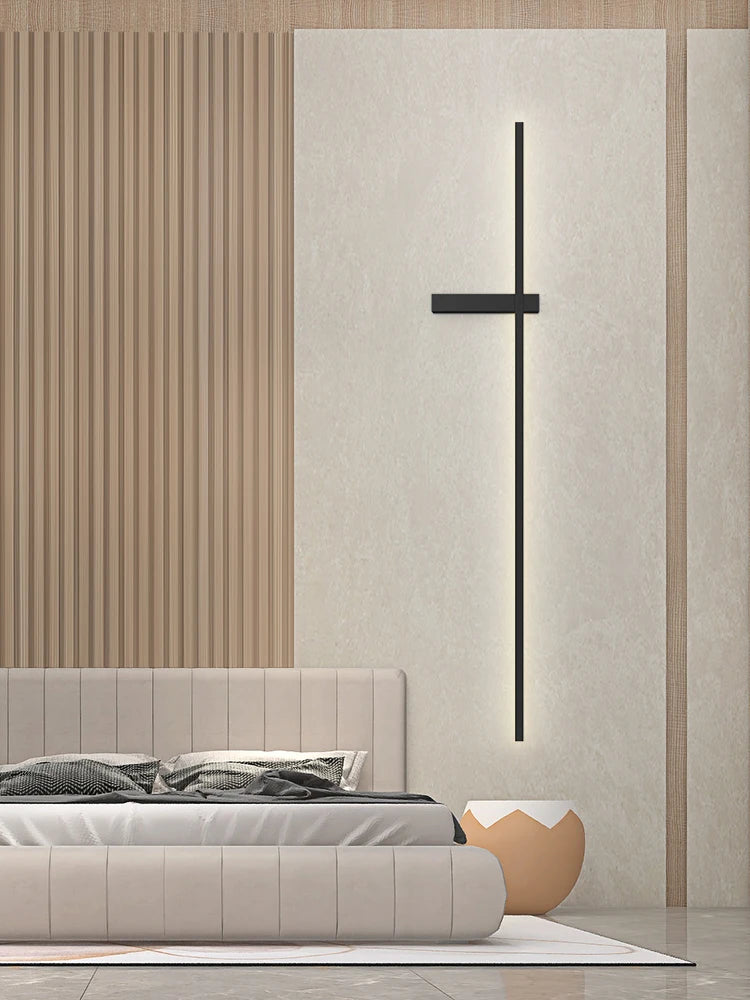 Modern Simple Living Room TV Background Wall Fitting Bedside Lighting In Bedroom Designer Staircase Light Long Indoor Wall Lamp