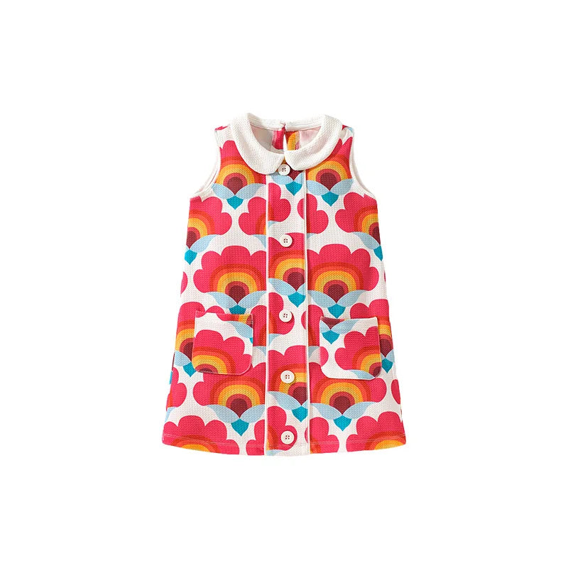 Little maven Baby Girls Casual Clothes Little  Girls 2026 New Summer Dress Kids Elegant Party Dress Children's Clothing CB DROPSHIPPING
