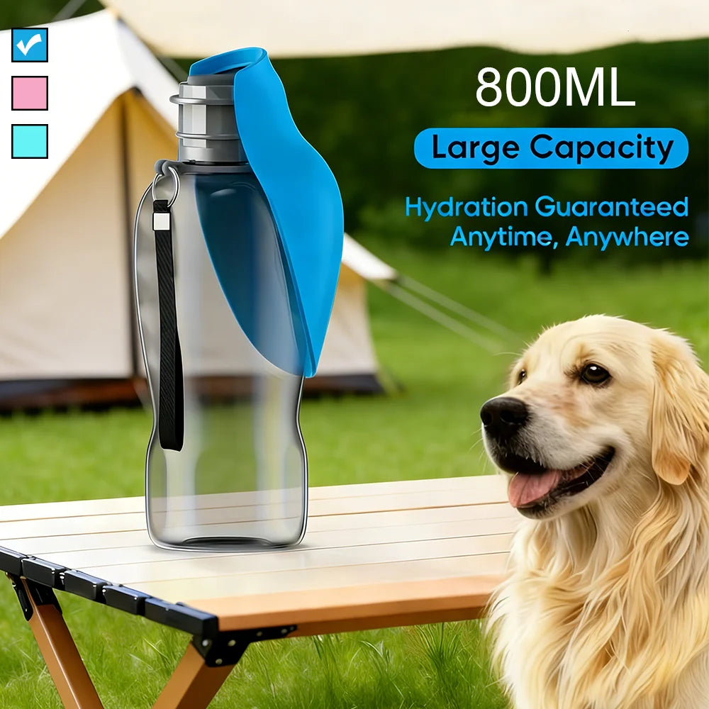 800ml Pet Water Bottle Portable Big Dogs Drinking Bowl High Capacity Leakproof Dog Water dispenser Outdoor Cat Labrador Supplies CB DROPSHIPPING