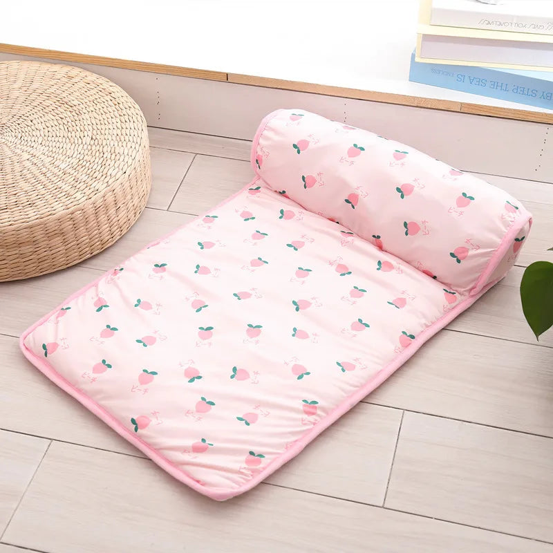 Summer Pet Cooling Mat Breathable Dog Ice Pad Washable Cold Bed Soft Sofa Mat for Small Medium Large Dogs Cats