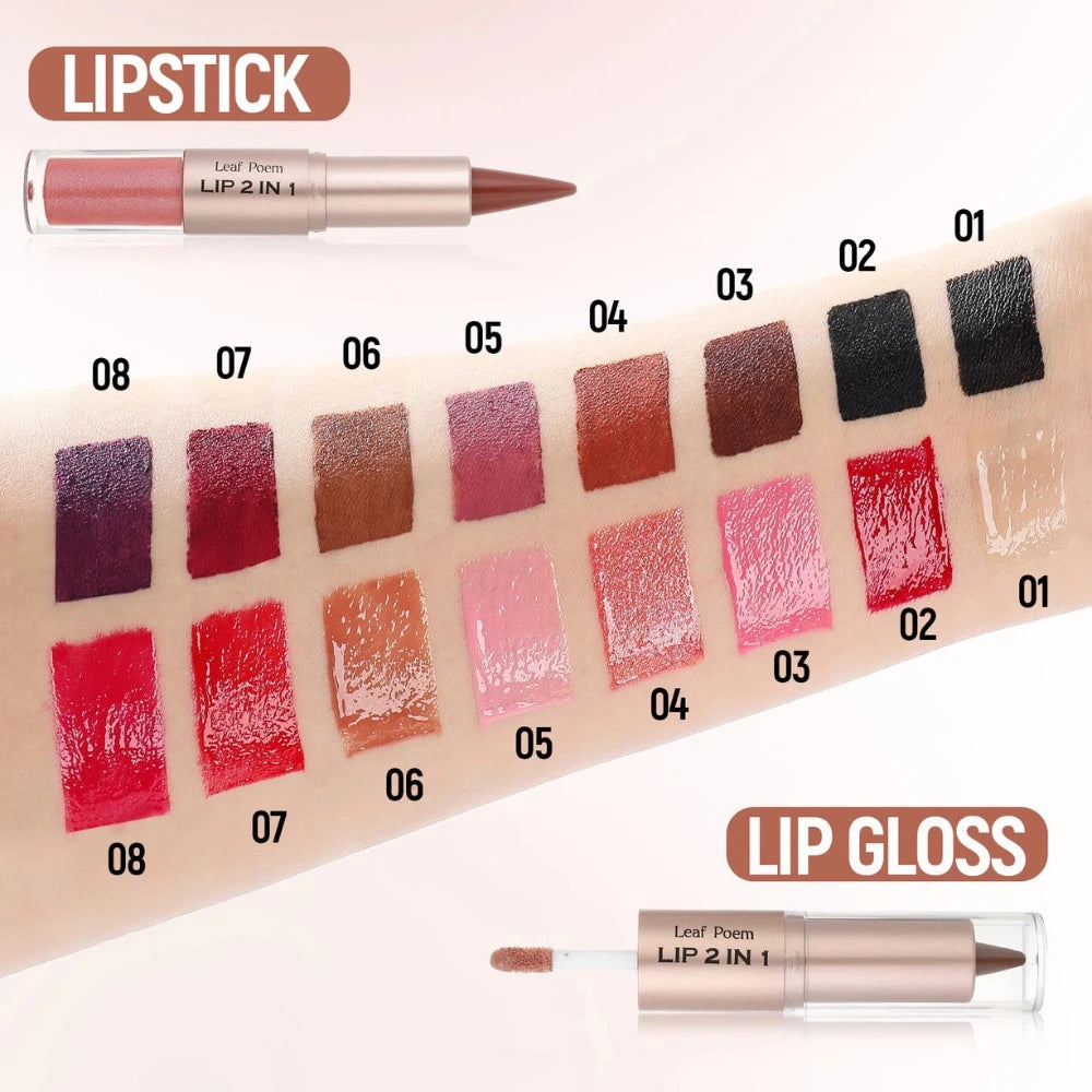 Black Brown Tapered Lip Liner Contour Pencil Double Head Mirror Plumping Lip Glaze Crystal Lip Gloss Sexy Red Lips Tint Makeup CB DROPSHIPPING