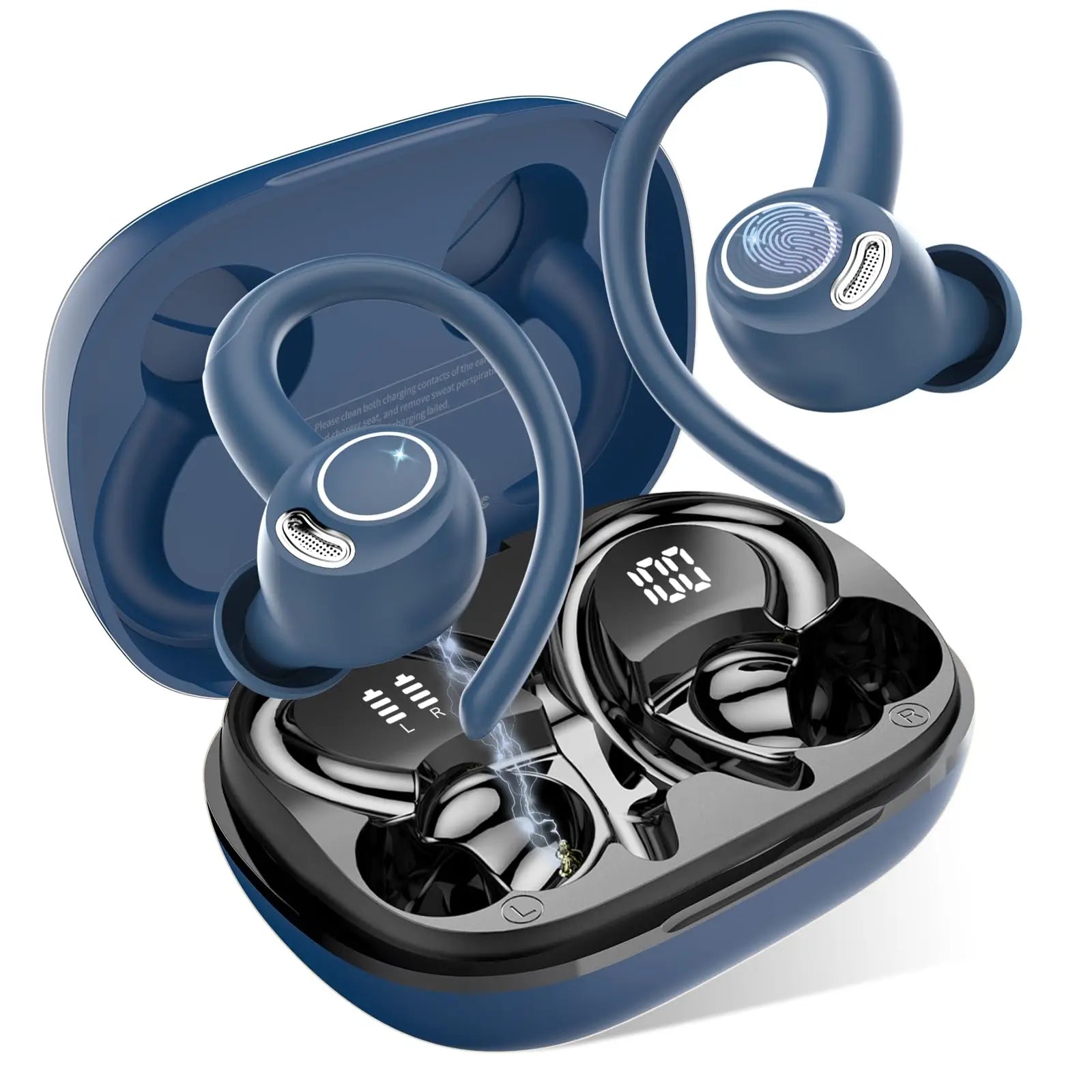 Wireless Sport Earbuds, 48H Battery, Hi-Fi Sound with Deep Bass, IP7 Waterproof for Running/Gym CB DROPSHIPPING
