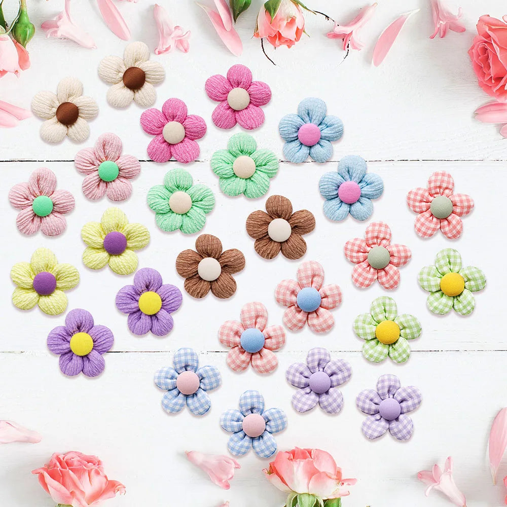 10PCS Flower Shape Pet Hair Accessories For Dogs Cats Hair Decoration Flowers Rubber Bands Bulk Puppy Grooming Accessories CB DROPSHIPPING