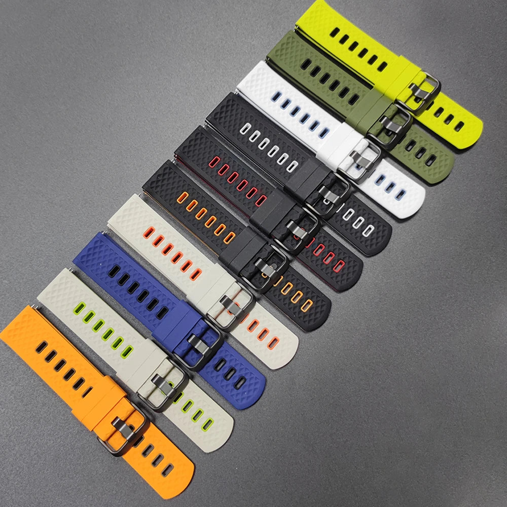 22mm Sport Slicone Strap For OnePlus Watch 3 2 2R 46mm Soft Bracelet For OPPO Watch X X2 4 Pro/Mi Watch 2 Pro S4 S3 S1 Watchband CB DROPSHIPPING