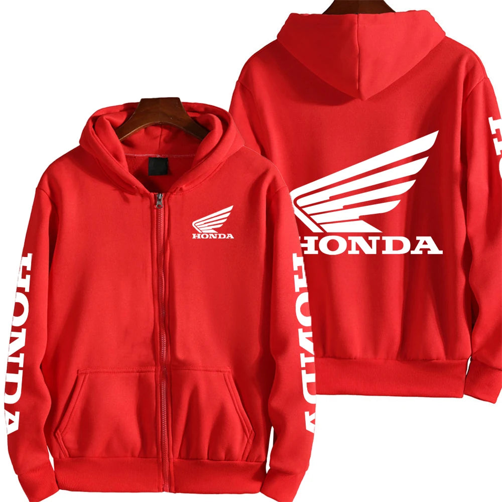 Honda Motorcycle Racing Team Competition Men's Outdoor Sports Zipper Hoodie Fashion 2025 New Sport Women's Jacket Coat CB DROPSHIPPING