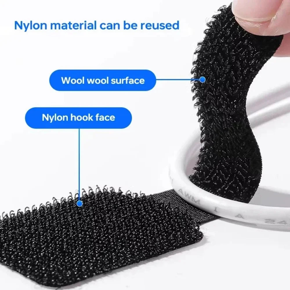 10/20Pcs Self Adhesive Reusable Cable Ties Wire Organizer Storage Stand Mouse Earphone Data Cord  Desktop Tidy Management Winder CB DROPSHIPPING