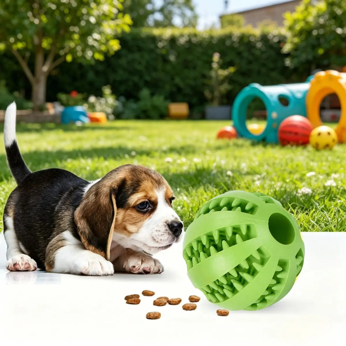 Dog Toy Ball Bite Resistant Teething Toys Balls for Small/Medium/Large Dog and Puppy Cat Dog Pet Food Treat Feeder Chew Tooth CB DROPSHIPPING