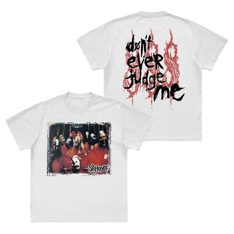 Photo SLIPKNOT Gothic Style Band T-Shirt Cotton Graphic Tee Men Women Summer Streetwear Top