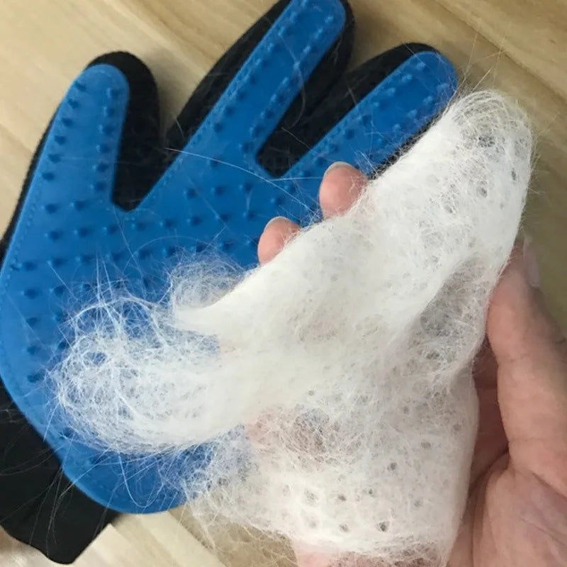 Pet Hair Remover Cat Cleaning Grooming Comb, No Wash Silicone Gloves Solid Color Pet Bath Brushcat and Dog Supplies