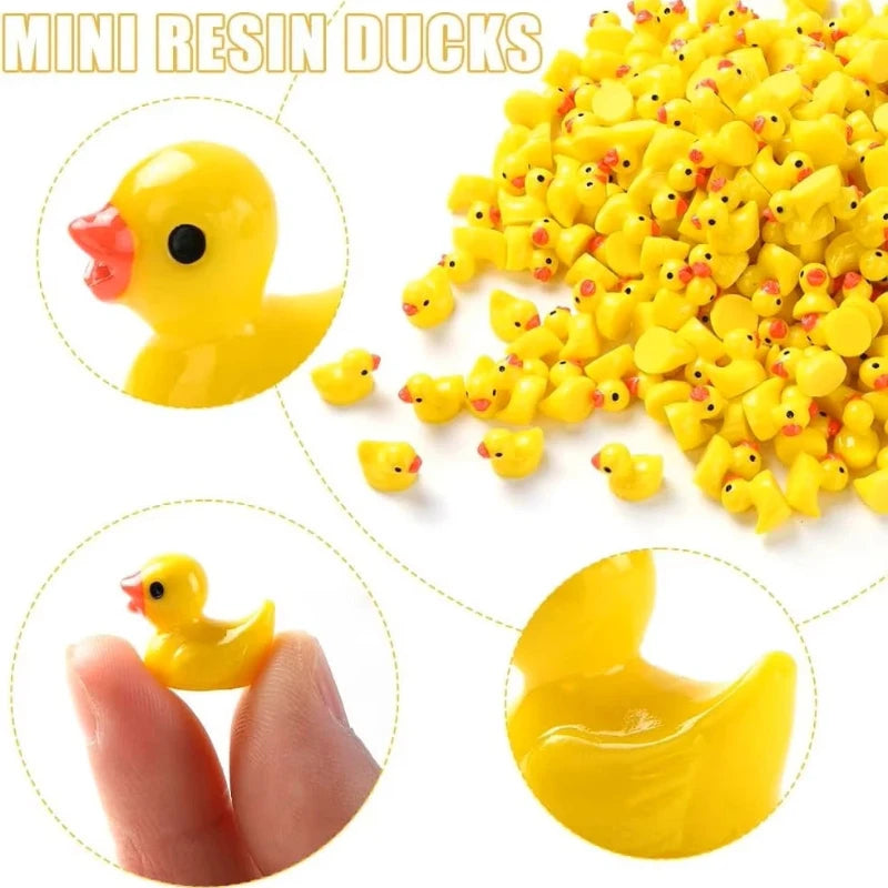 Mini Resin Ducks Bulk Tiny Ducks for Potted Miniature Decoration Garden Dollhouse Cake Decoration DIY Craft Charms Party Toys CB DROPSHIPPING