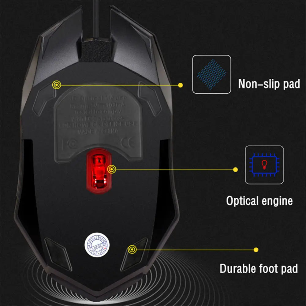 20251 PC ITLY M01 Sports LED Luminous Backlit USB Wired Gaming Mouse for Desktop PC Laptop Office Computer Gaming Mouse CB DROPSHIPPING