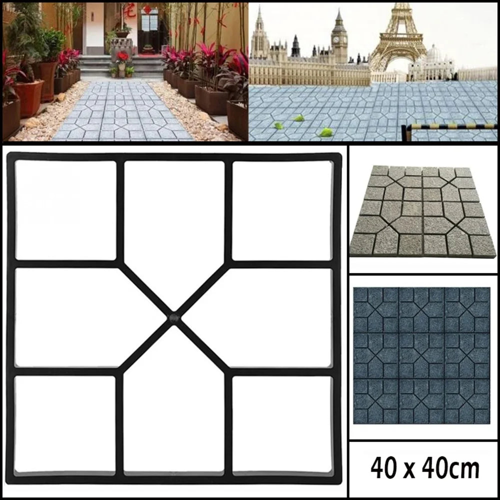 Garden Pavement  Courtyard Walkway Path Concrete DIY Paving Cement Road  DIY Plastic Garden Home Corridor Tool　