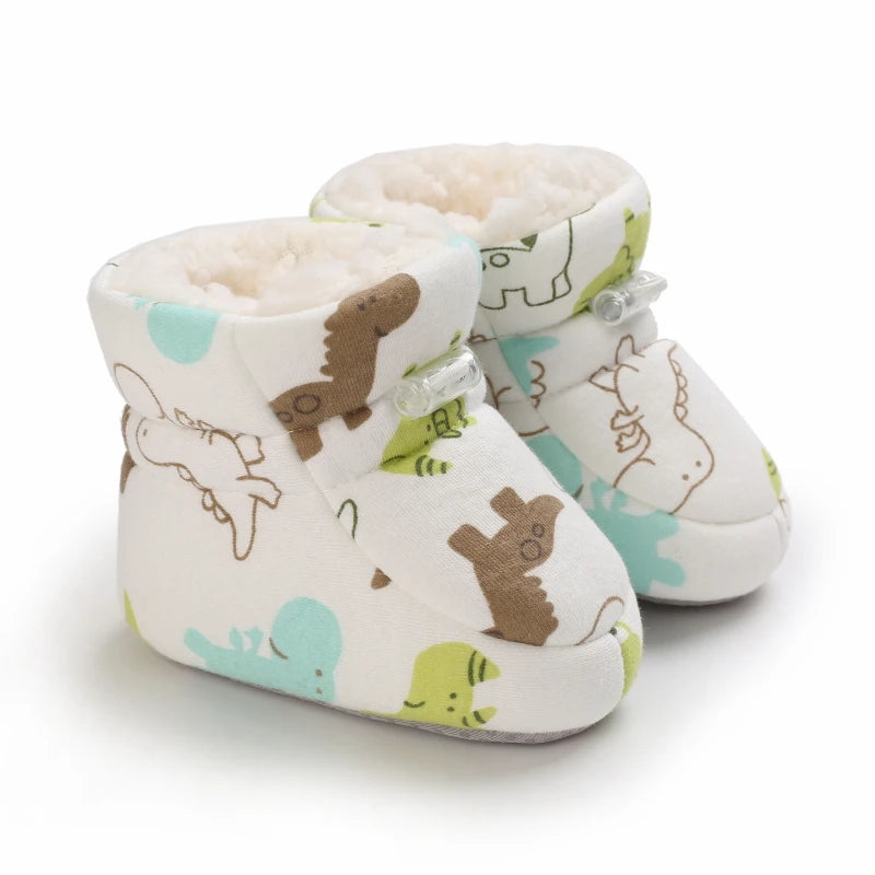 Winter Baby Boots Cartoon Soft Sole Anti-Slip Warm Toddler Shoes Boys Girls Cute Infant Walking Booties CB DROPSHIPPING