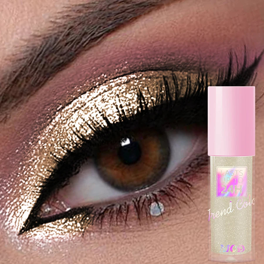 1PC Metallic Waterproof Liquid Eyeshadow-High Shine Long-Lasting & Smudge-Proof Korean Makeup Set Glitter Eye Shadow Cosmetics CB DROPSHIPPING