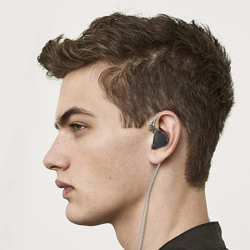 KZ ZS10 PRO X HIFI Headset Hybrid In-ear Earphone Sport Noise Cancelling Earbuds Silver Plated Cable Comfortable to wear