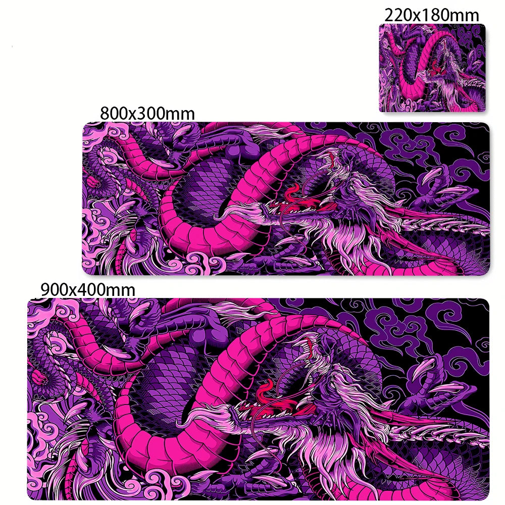 Black and White Dragon Large Mouse Mat Gaming Mousepad Big Rubber Base Mouse Pad Purple Deskpad Eyboard Mats Mousepads 400x900 CB DROPSHIPPING