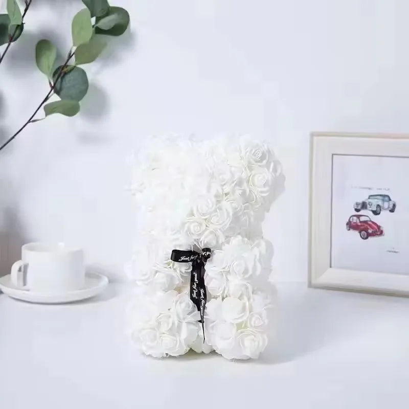 2024 New Artificial Flower Eternal Rose Teddy Bear for Mom Mother's Day Birthday Valentine's Day Anniversary Gifts & Decorations