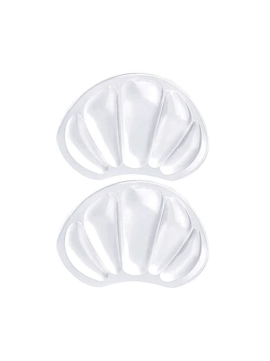 2 Pairs of Unisex Transparent Shell Silicone Heel and Sole Protectors, Comfortable and Stylish Insoles, Heel Stickers, Shoe Accessories